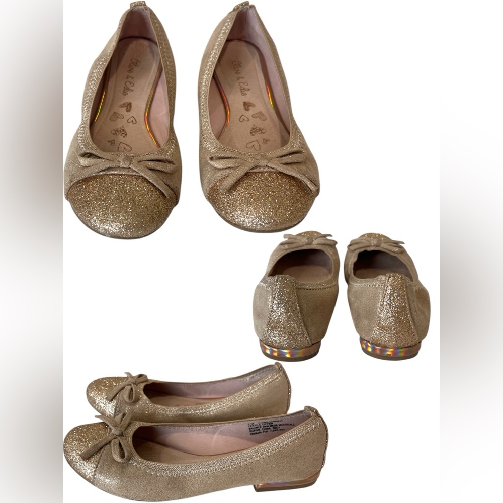 Gold Glitter Girl’s Ballet Flats